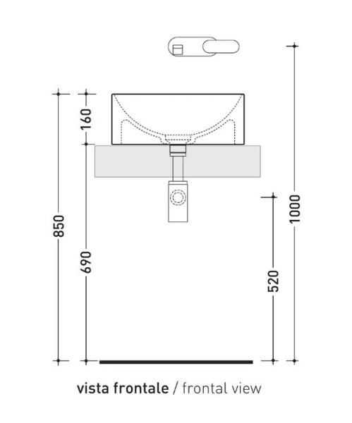 раковина накладная flaminia twin  tw42c, ø 420х160h мм, без отверстия под смеситель, без перелива, белый глянцевый 